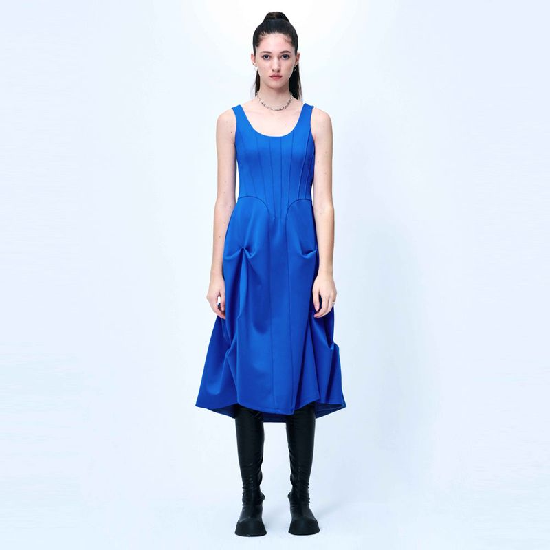 KIMZISU(キムジス)の「DOZI - Pintuck Jersey Dress _ Blue(Dresses)」