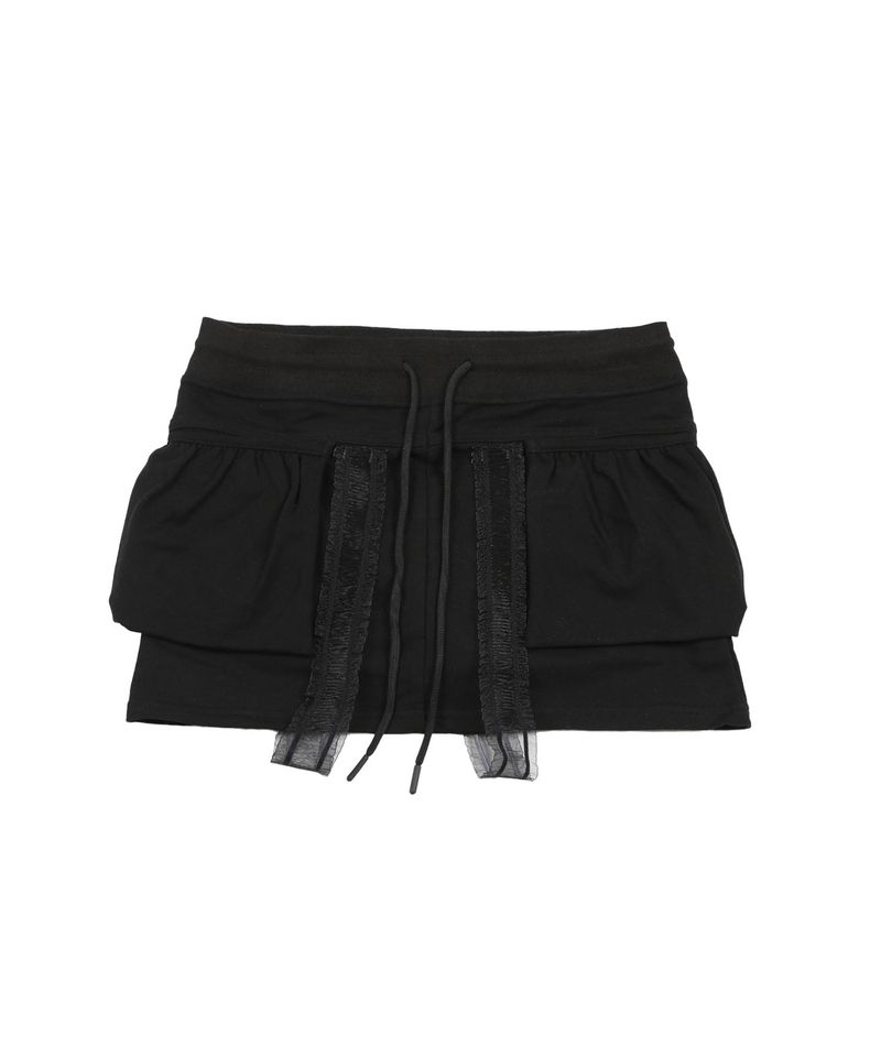SWEAT BALLOON SKIRT BLACK