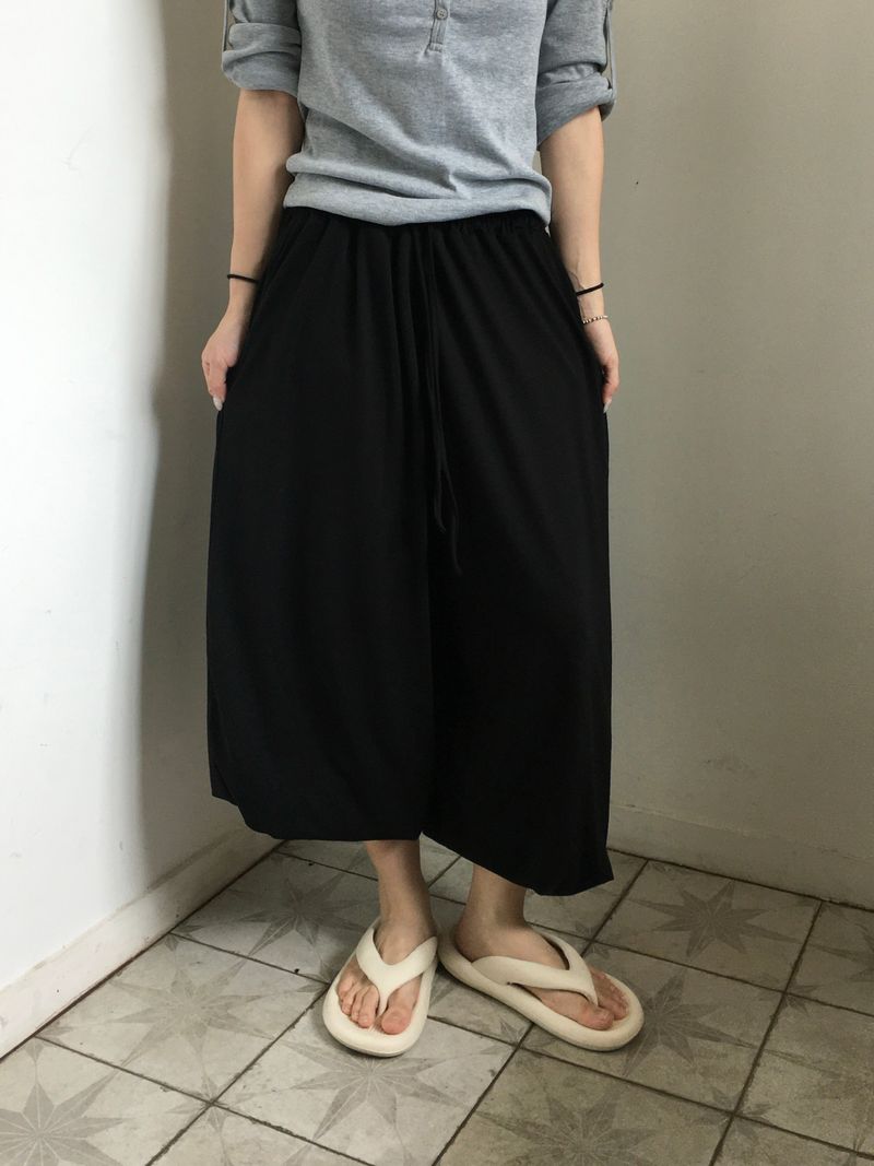 Harem Rayon Wide Banding Pants (3c)