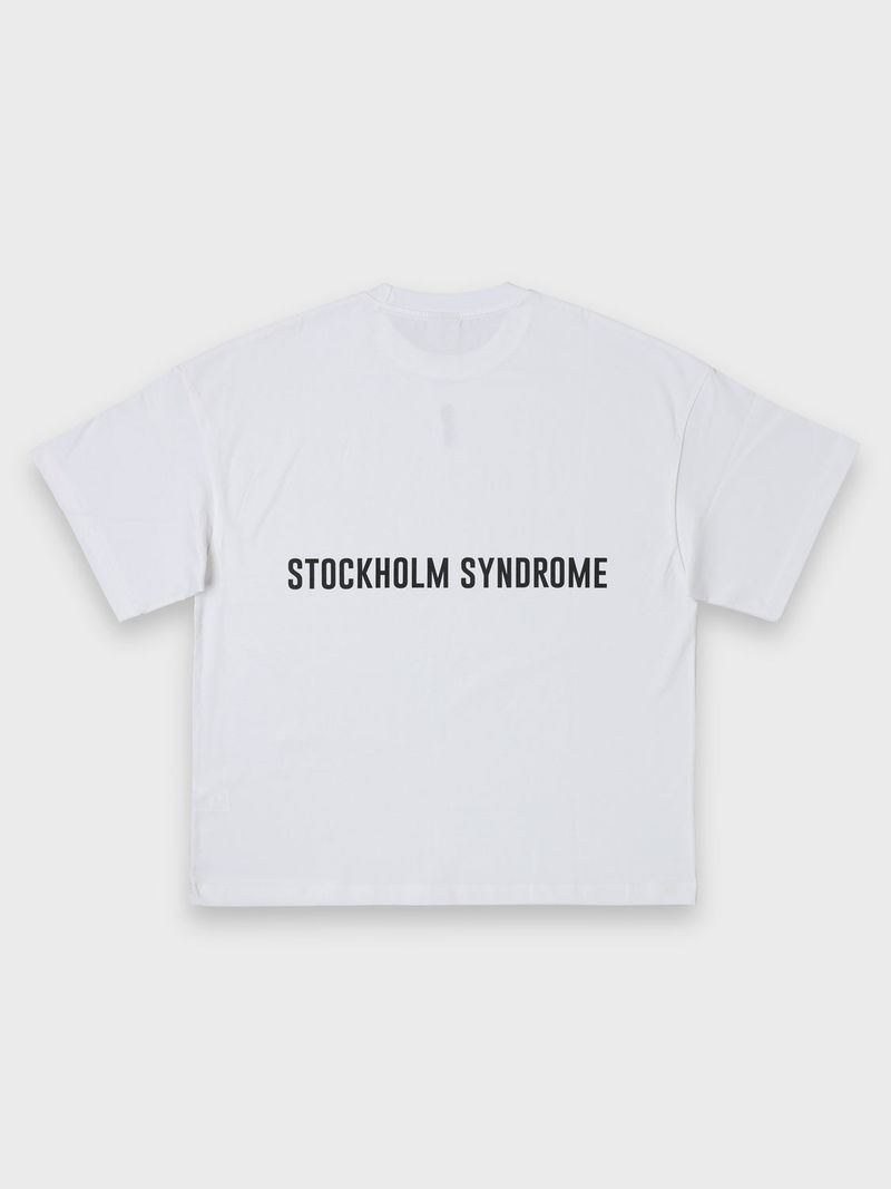 stockholm syndrome（ストックホルムシンドローム）の「バラクラバロゴTシャツ - ホワイト（トップス）」