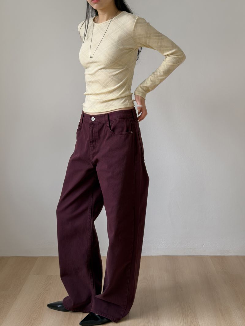 602 Dyed Cotton Wide Pants