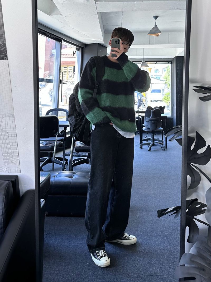 cander stripe loosefit knit