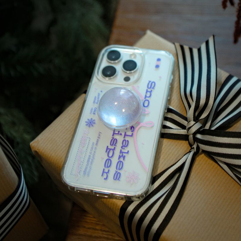 【MADE】(2type) Snow Pink Jelly hard Phone case