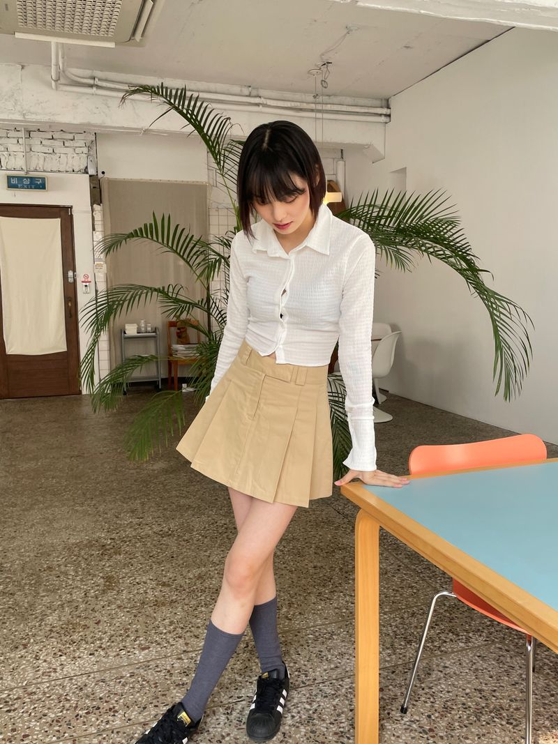 Fairy cuffs crop shirt