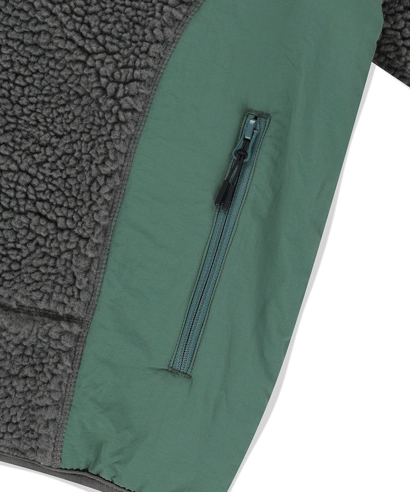 CURVED SHERPA FLEECE JACKET