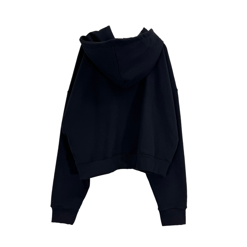 big cross cropped hoodie
