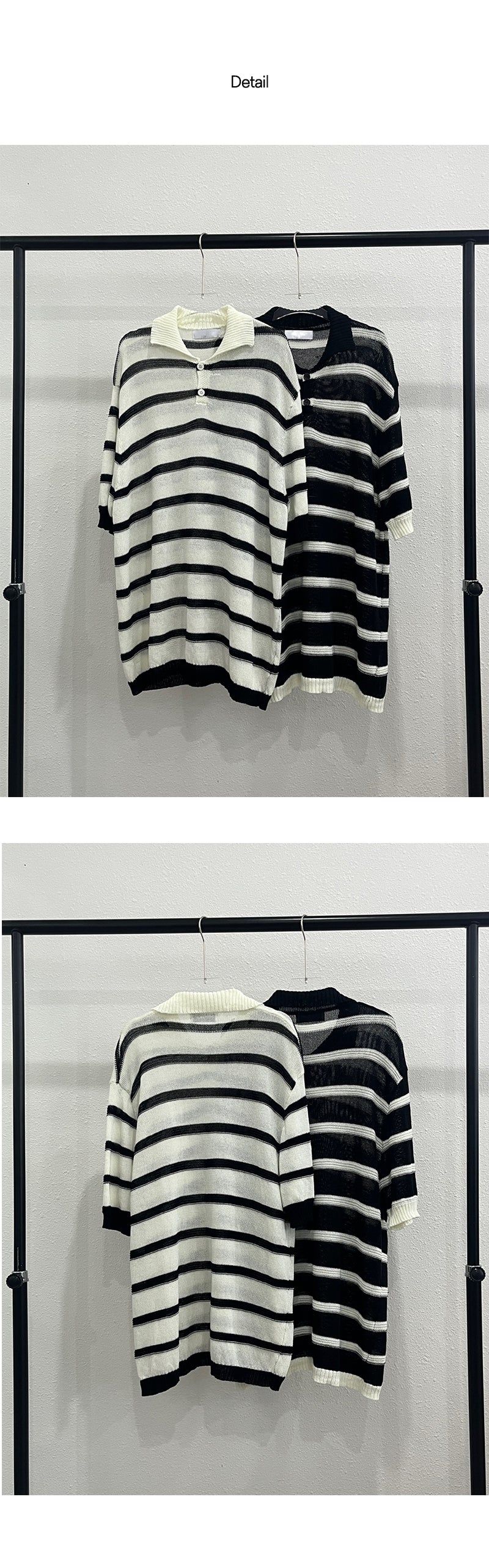 [S/S] Scasi border collar knit (2color)