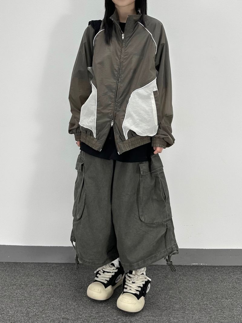 strap cargo bermuda pants