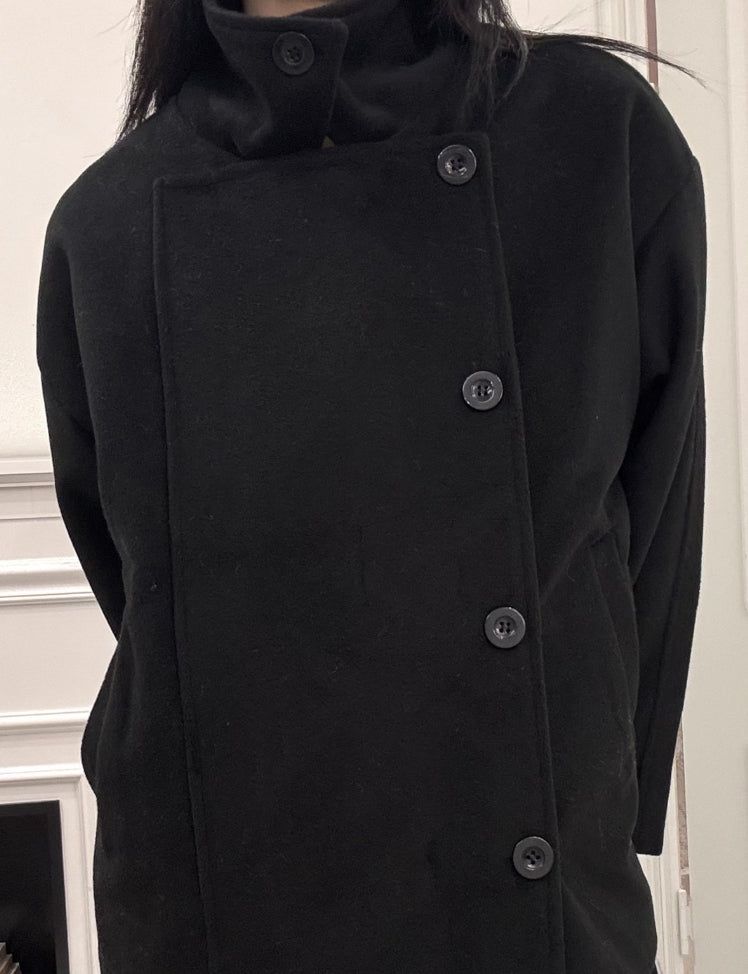 EEUN（イウン）の「Black bell midi coat（Jackets/Outerwear）」
