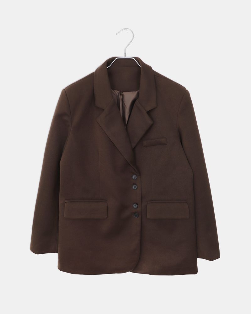 Yubil Button Collar Pocket Blazer Jacket