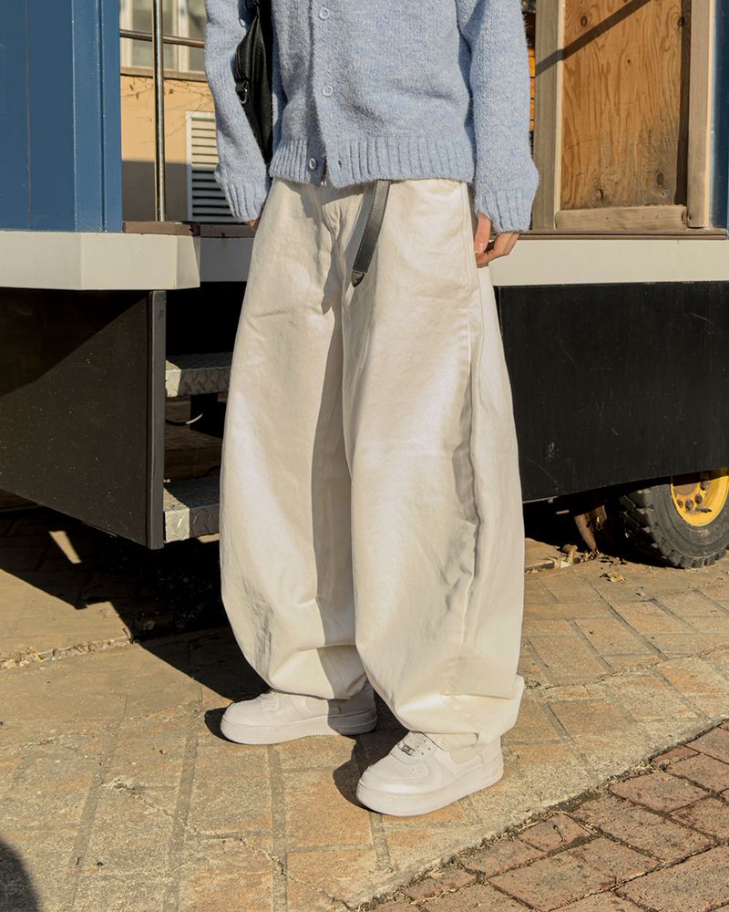 Nevis Cotton Wide Curved Pants