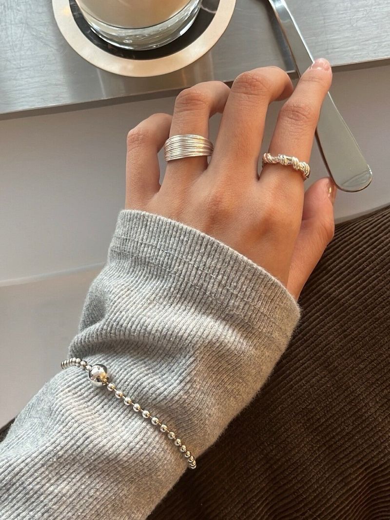 (silver925) Stripe open ring