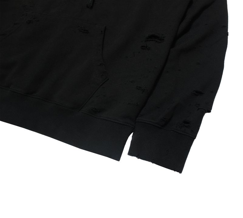 damage hoodie (black)