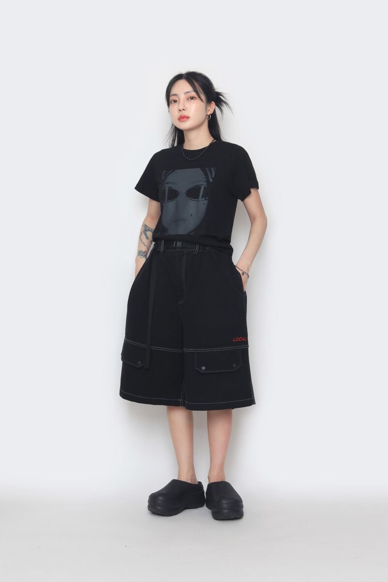 Stone Local Belt Bermuda Pants