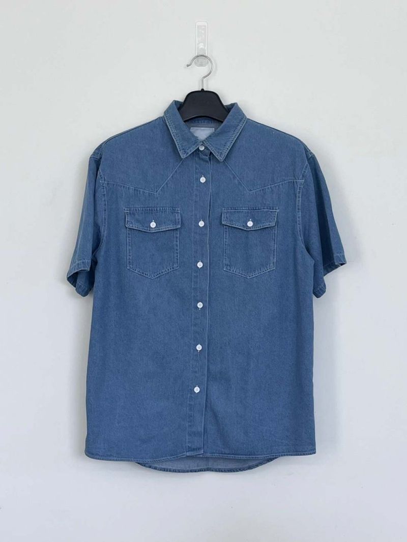 Kaven denim short sleeve shirts