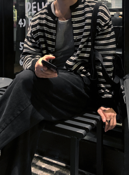 Glass Premium Dangara Overfit Long Sleeve Cardigan
