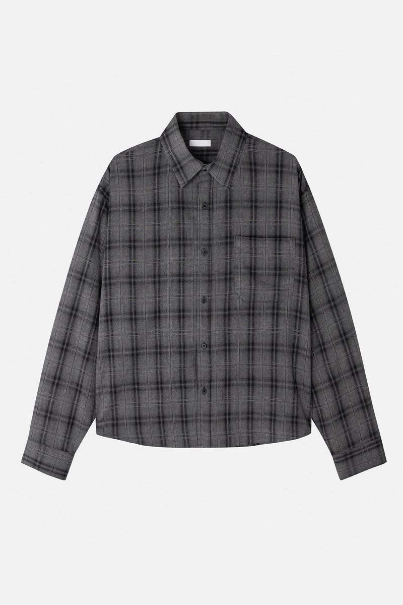 Lucent pigment over check shirt