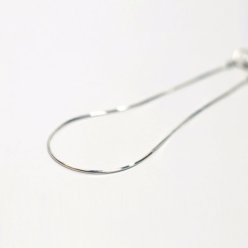 silver thin snake chain anklet (silver