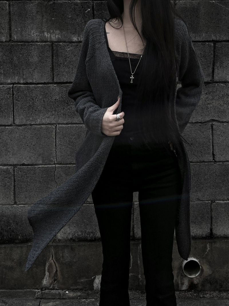 strap frey knit cardigan (2color)