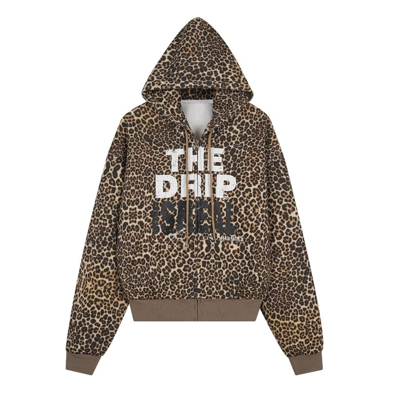 Cozy&Kitsch（コージーアンドキッチ）の「Milan Leopard Hoodie Zip-up（Tops）」