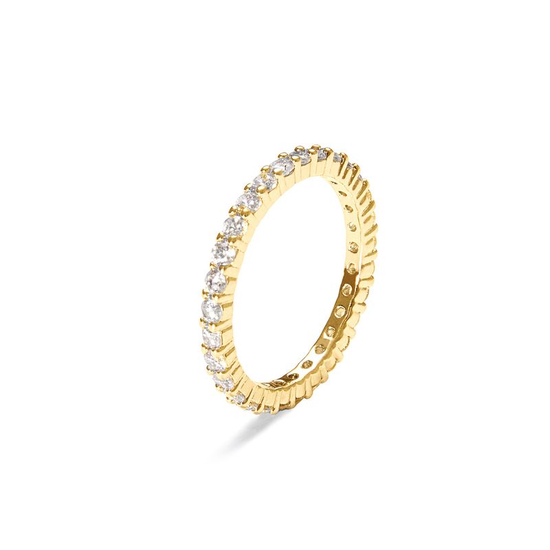 MACIER(マシール)の「2MM Prong Setting Tennis Ring (gold)(Accessories)」