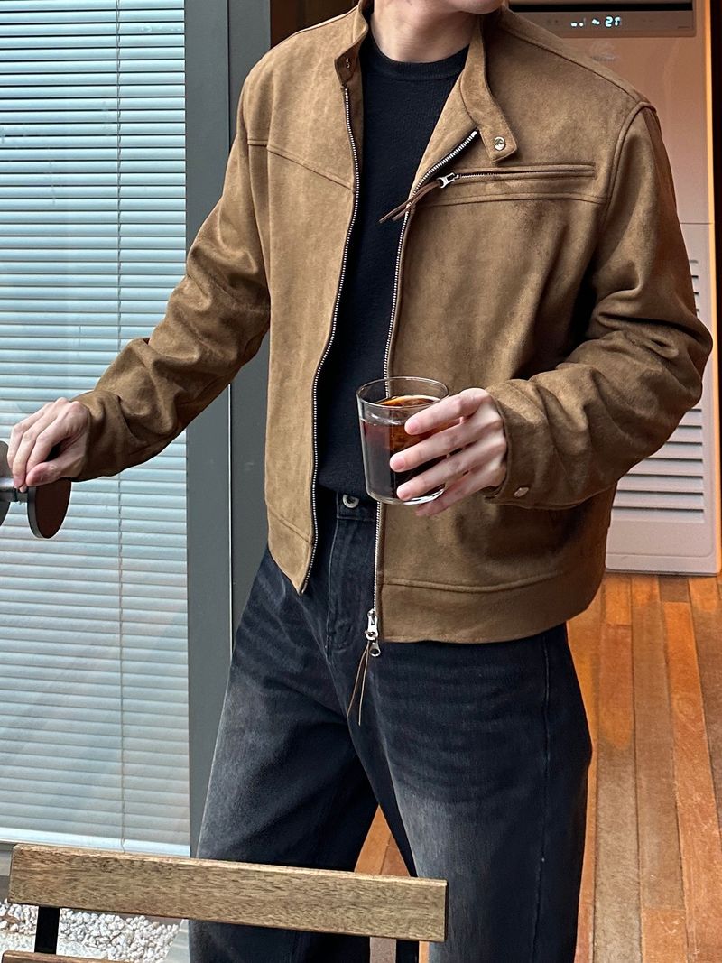 WHAT A LOOK（ワット ア ルック）の「スエードバイカージャケット（ジャケット/アウター）」