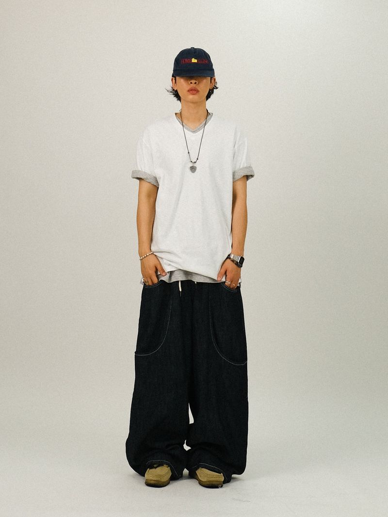 TP スラブVネックハーフTシャツ
