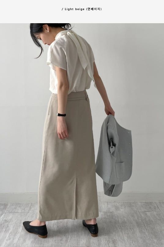 INCHANT ME(インチャントミー)の「Momento Linen Long Skirt(Skirts)」