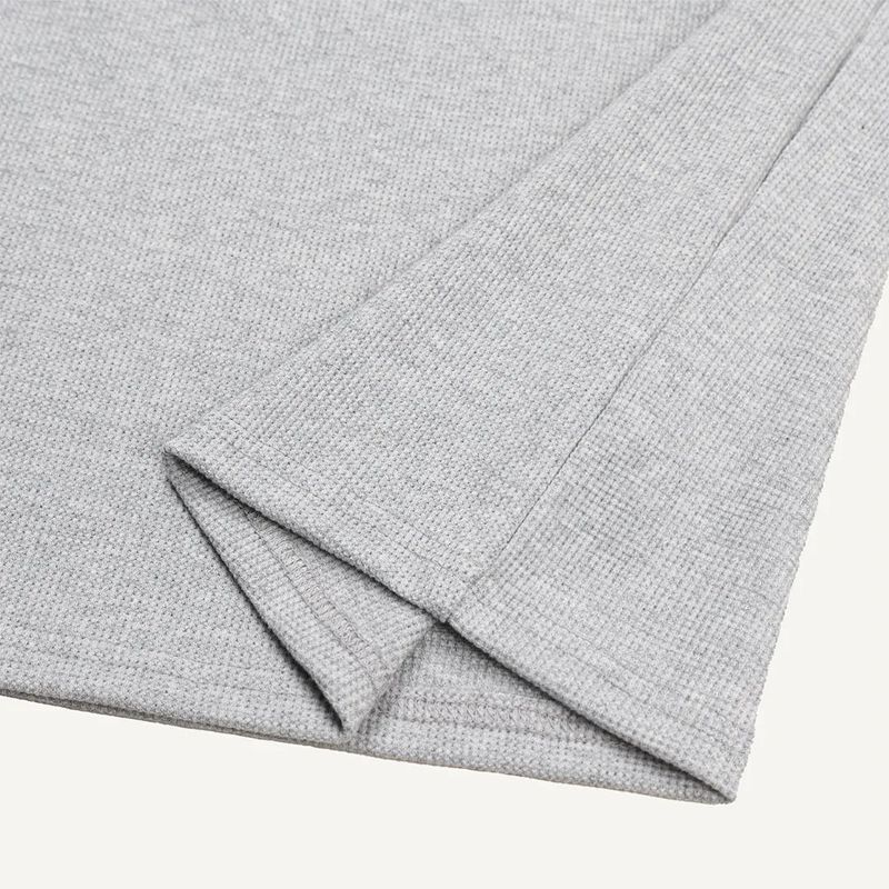 Slim Crop Waffle Long Sleeve
