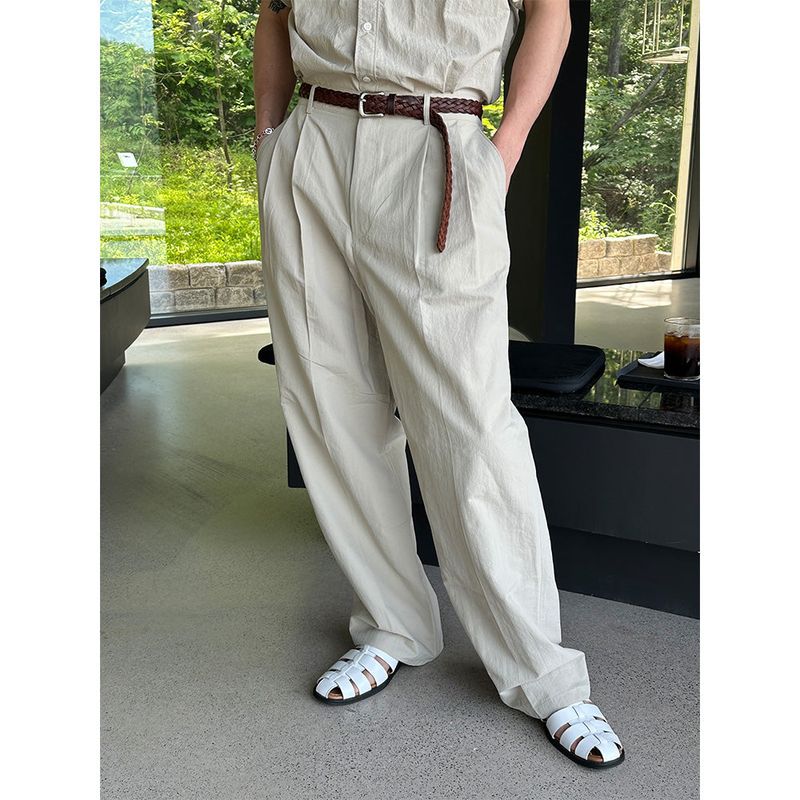 [SET UP Available] Nylon semi wide pants (4color)