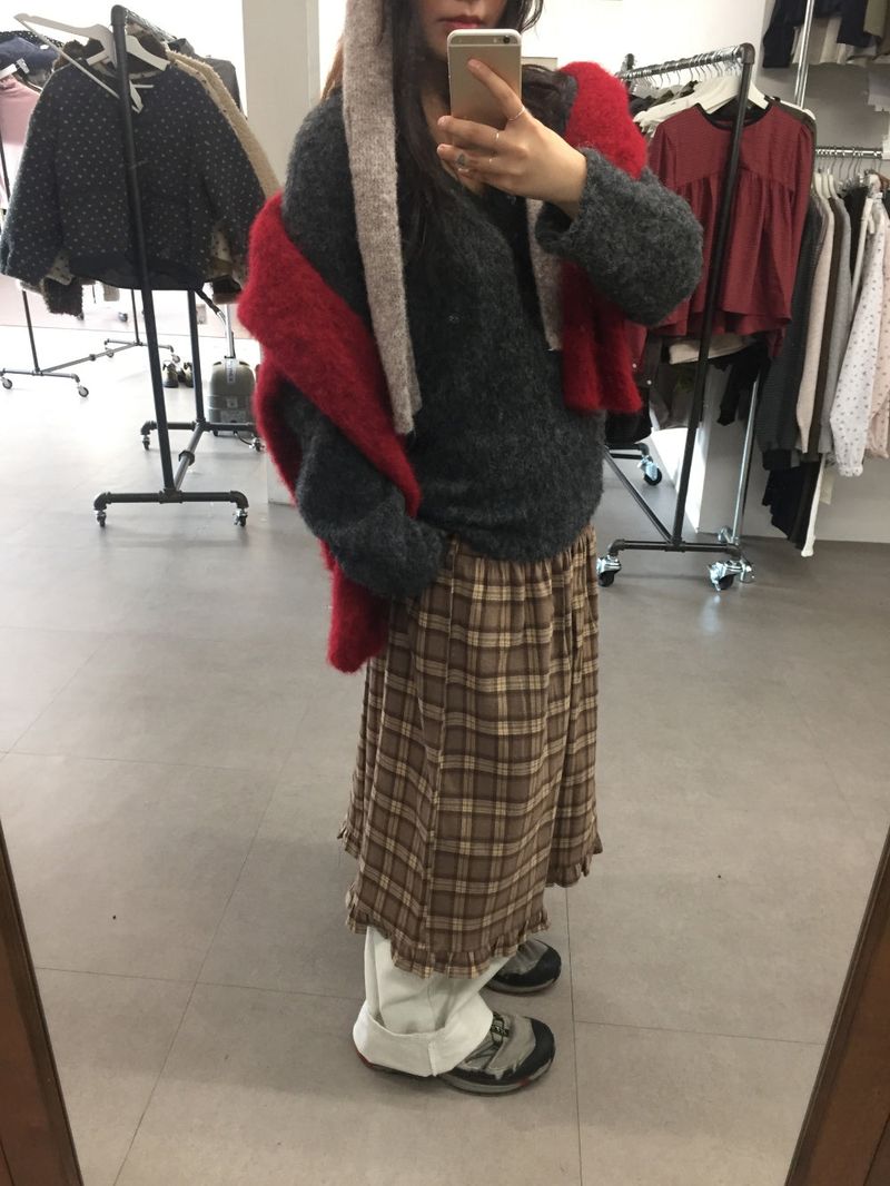 [MD Pick]Wool-Touch Brush V-Neck Knit (4 Colors)