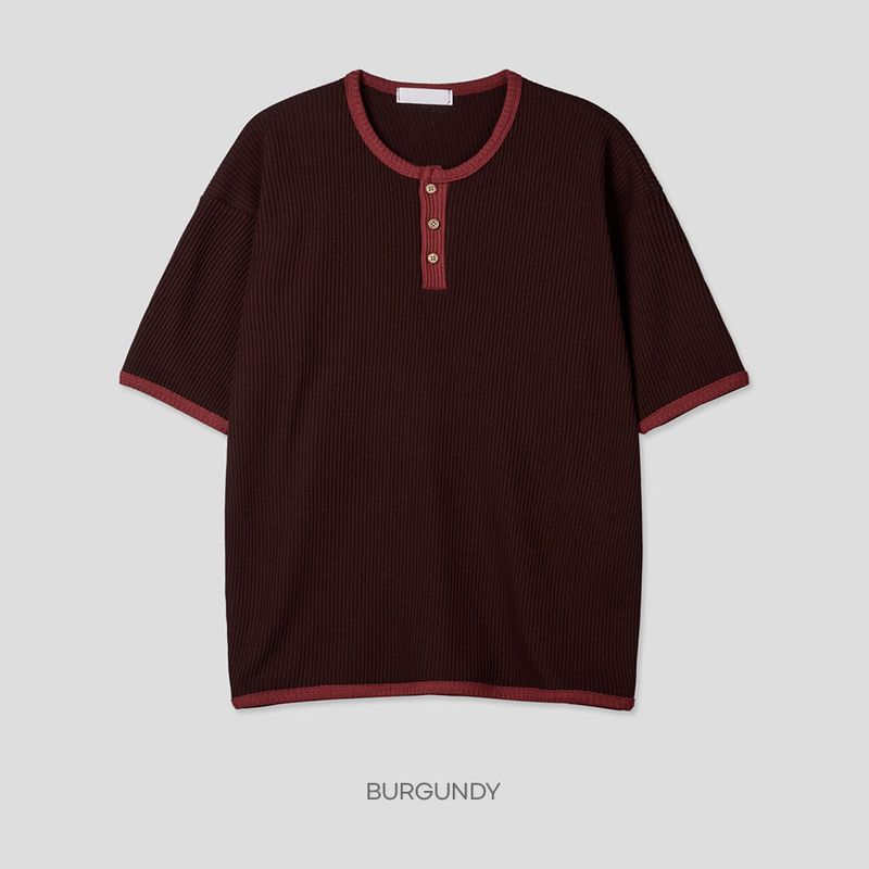 Daying waffle short sleeve T-shirt -5C