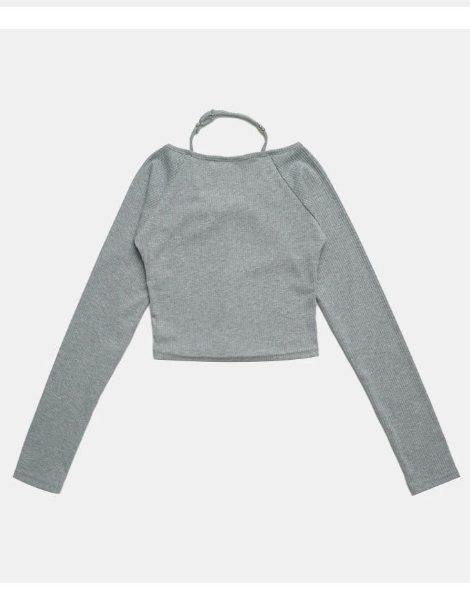 Choker Neck Cropped T-shirt