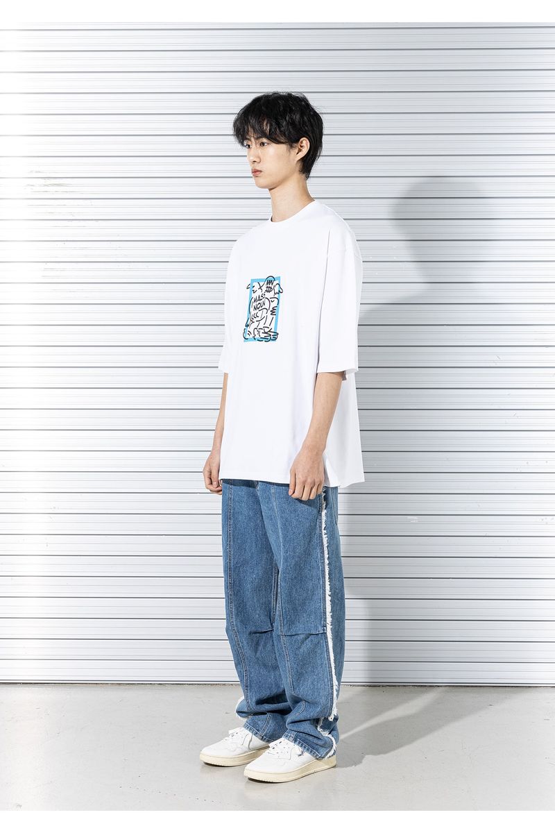 DOUBLE INCISON DENIM PANTS