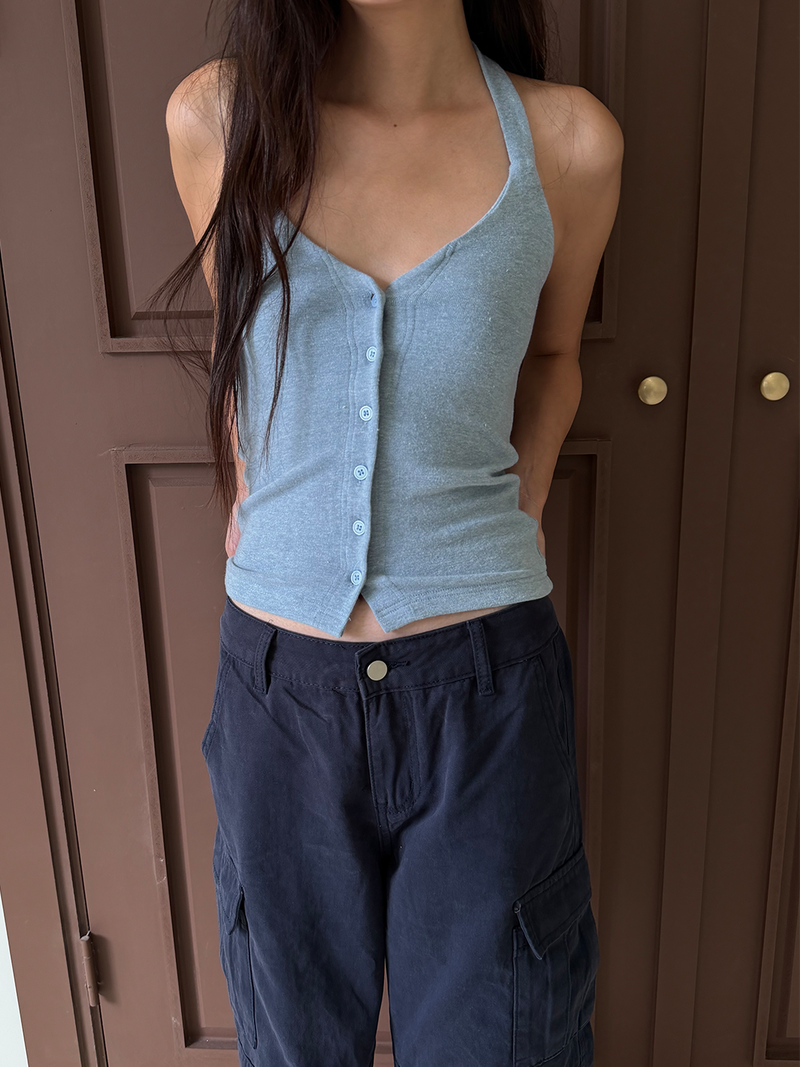 Angora sleeveless + cardigan set(3color)
