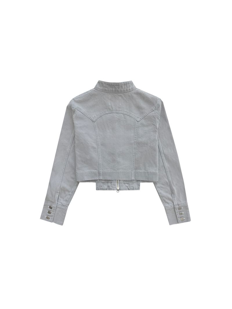ANGLED GRAY WASHING UNBAL JK (light gray!)