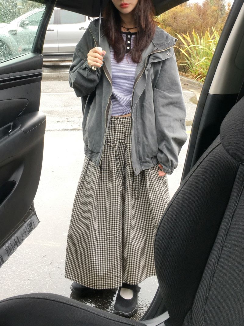 Preppy Vintage Check Skirt (2c)