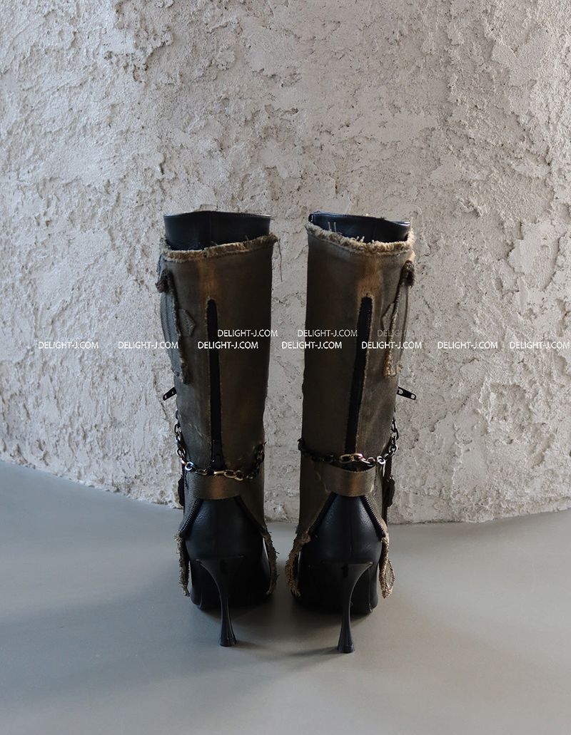 1:1 Custom Order Vintage Warm Cowhide Boots
