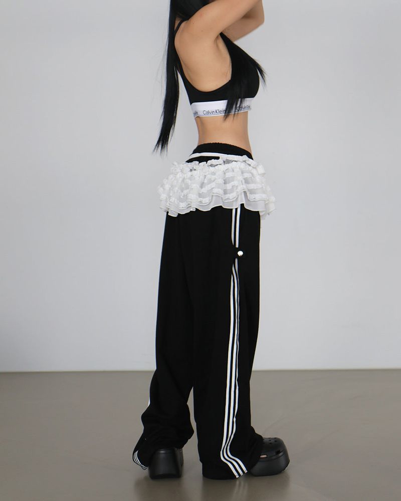 Track Point String Wide Pants