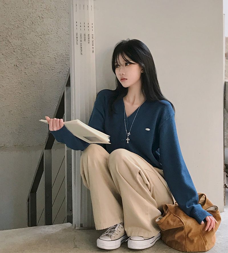 [bellide made] Merlin, Pendant V-neck Cardigan