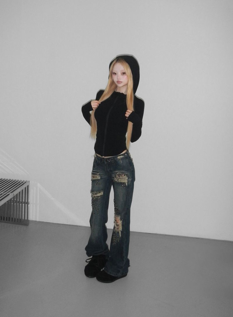 maybe stud dark denim pt