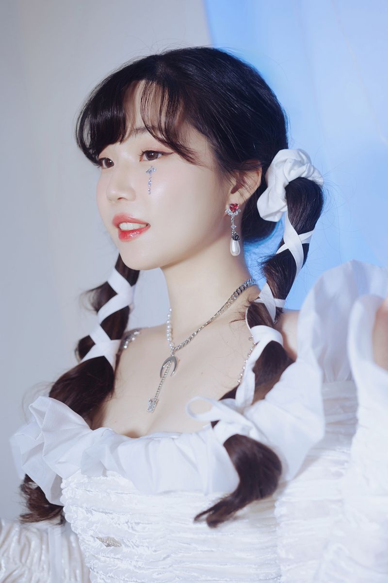 Heart Jewel Longdrop Piercing - Rosepink