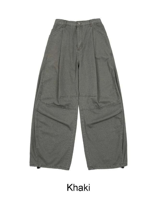 Lupen pintuck wide cotton pants