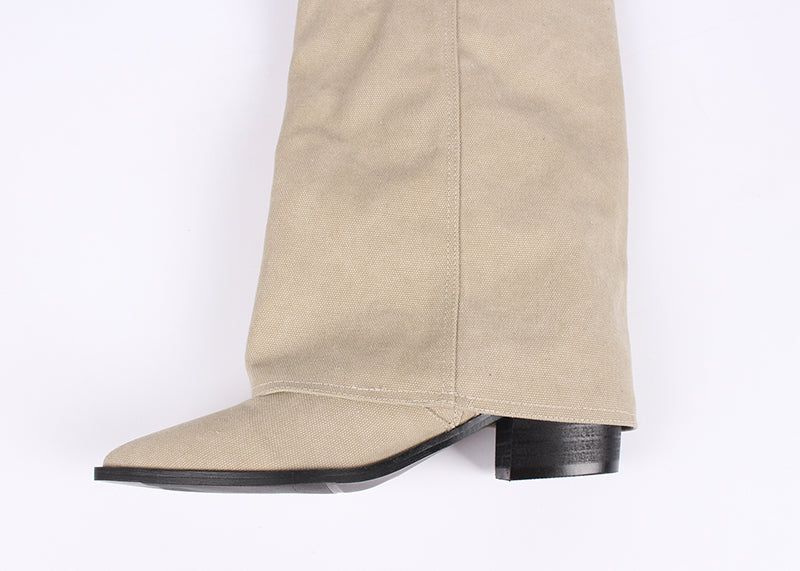 LINEN WESTERN BOOTS