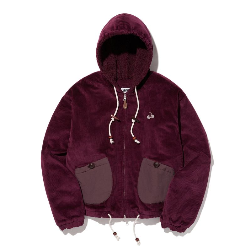 KIRSH（キルシー）の「VELVET CORDUROY HOODIE JACKET [BURGUNDY]（Jackets/Outerwear）」