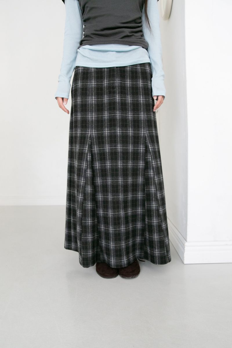 check low long skirt(2colors)