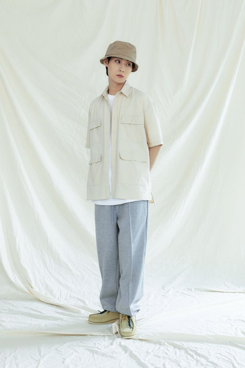 FRONT SEAM 2WAY WIDE SWEAT PANTS GREY
