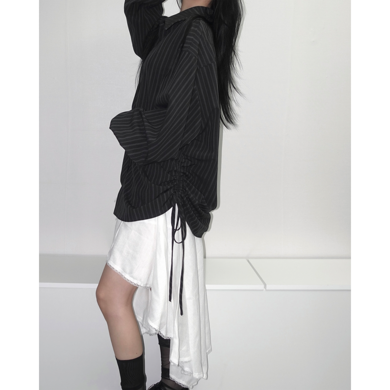 [MADE] Soft Breeze Shirring Slit Shirt