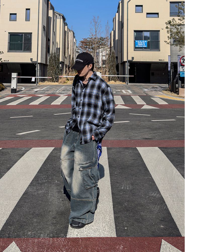 Mader Cut Cargo Denim Pants