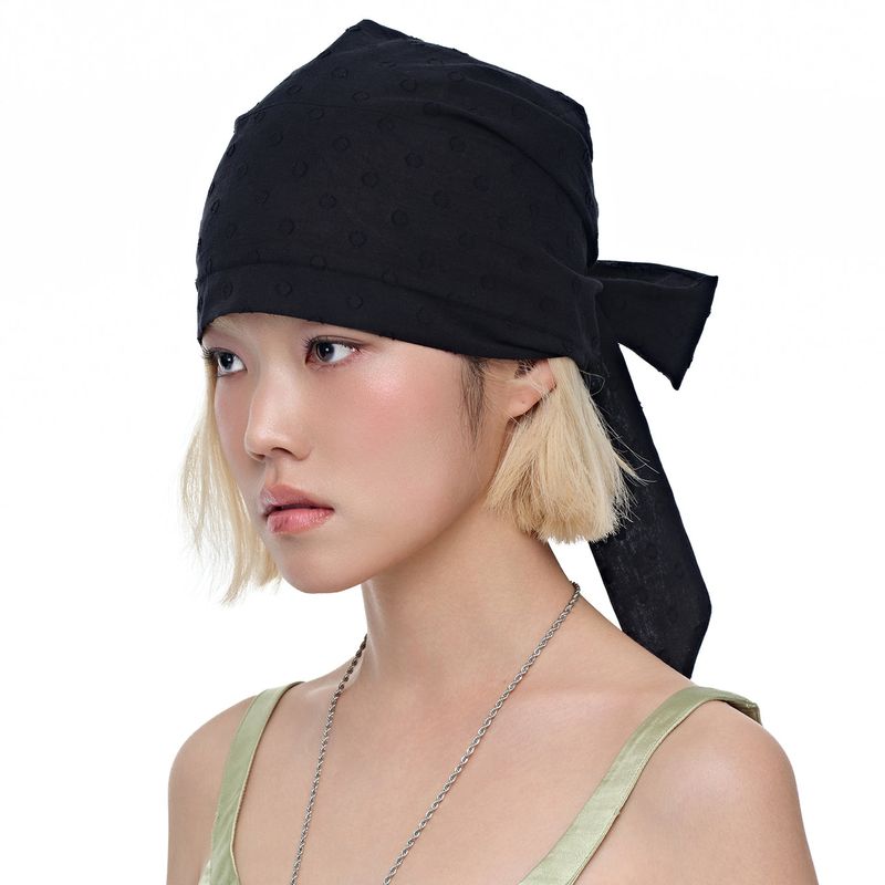 LONG TIE BANDANA (BLACK)